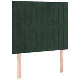 Maison Chic Posteljno vzglavje - Vzglavna omarica 2 kosa temno zeleno 100x5x78/88 cm žamet, (22077168) Cene