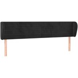  Uzglavlje s ušima crno 203x23x78/88 cm baršunasto | shoptok.hr