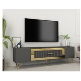 Hanah home TV komoda Dekolp3, 150x48,2x29,6 cm, antracit-zlatna | Eponuda.ba