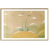  Plakat - Traveling Giraffe 60x40 Zlatni okvir s margom | shoptok.hr