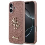Guess GUHCP17SHG4SGP silikonski ovitek za iPhone 17 - roza z bleščicami in zlatim logom Cene