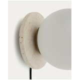 Kave Home Bela/kremno bela stenska svetilka ø 20 cm Malachi – | Shoptok.si
