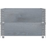  Okviri za palete 2 kom sivi 80x60 cm od masivne borovine | Eponuda.com