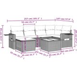  7-dijelni set vrtnih sofa svjetlosivi od poliratana | shoptok.hr