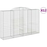  Lučne gabionske košare 12kom 300x50x180/200cm pocinčano željezo | shoptok.hr
