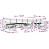  Set vanjskih sofa 9 kom. Bijela Čvrsto drvo akacije | shoptok.hr