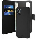 Puro Ohišje v obliki školjke za iPhone 12 / 12 Pro Folio 2 v 1 z magnetnim ovitkom in držalom za kartice, ?rna, (21373275) u