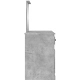  Toaletni stolić s ogledalom siva boja betona 130x50x132,5 cm | Eponuda.com