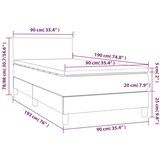 s oprugama i madracem plavi 90 x 190 cm od tkanine | shoptok.hr