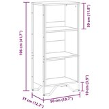  Regal za knjige boja hrasta 50x31x106 cm konstruirano drvo | shoptok.hr