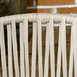  Set od 2 stolice za terasu boho stil udobno sjedalo jastuci za sjedenje periva navlaka metalni okvir bež | shoptok.hr