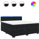 Maison Chic Box spring postelja - Vzmetna postelja z vzmetnico črna 180x200 cm žamet SL23362, (21880448) | Shoptok.si