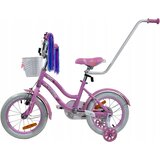  Dječji bicikl Vibbe leptir BMX bicikl 14 inča s vodilicom i bočnim kotačima YM-CB-88 - rozi | shoptok.hr