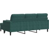 vidaXL Trosed s stolčkom za noge temno zelen 180 cm žamet | Shoptok.si