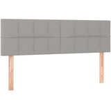  LED uzglavlje svjetlosivo 144 x 5 x 78/88 cm od tkanine | shoptok.hr