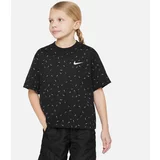 Nike SPORTSWEAR BOXY SWOOSH Majica za djevojčice, crna, veličina