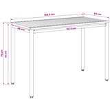  Stol za večeru u vrtu Prirodna i bijela 108,5 x 55 x 75 cm | shoptok.hr