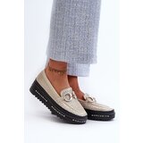 S. BARSKI Women's Leather Shiny Platform Moccasins with Decoration S.Barski | Shoptok.si
