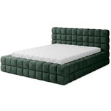 ELTAP Temno zelena oblazinjena zakonska postelja s prostorom za shranjevanje z letvenim dnom 180x200 cm Dizzle – | Shoptok.si