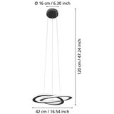 Eglo 99396 - LED luster na sajli ROLIMARE LED/35W/230V | Eponuda.com