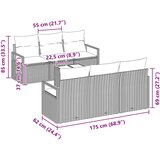  Set sofe s jastukom 7 pcs Smeđa i crvena poliratan | shoptok.hr
