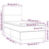 Box spring krevet s madracem svjetlosivi 90x190 cm baršunasti | shoptok.hr