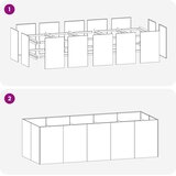  Vrtna saksija Antracit 200 x 80 x 60 cm Čelična vrata | shoptok.hr