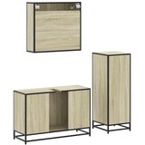  3-dijelni set kupaonskog namještaja boja hrasta sonome drveni | shoptok.hr