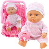  Punčka za igro dojenčka v nosilki - 22 cm - roza Slike