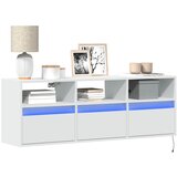 vidaXL Stenska TV omarica z LED lučkami bela 130x31x45 cm | Shoptok.si