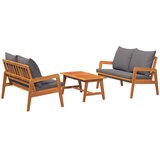 Bistro set s jastukom 3 pcs Smeđa Čvrsto drvo akacije | shoptok.hr