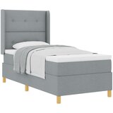 vidaXL Box Spring postelja z žimnico svetlo siva 90x190 cm tkanina | Shoptok.si