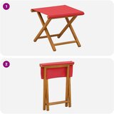  Ležaljka 2 pcs Čvrsto drvo eukaliptusa Crvena | shoptok.hr