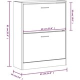 vidaXL omarica za čevlje črna 63x24x81 cm inženirski les | Shoptok.si