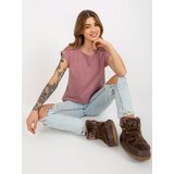 BASIC Feel Good T-shirt-RV-TS-4833.52-dark pink | Shoptok.si