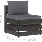  Modularna srednja sofa s jastucima od sivo impregniranog drva | shoptok.hr