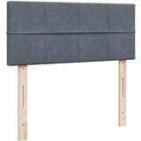 vidaXL Box spring postelja z vzmetnico temno siva 120x200 cm žamet | Shoptok.si