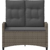 Vrtna klupa s jastukom Siva i tamno siva 105 x 60 x 112 cm - siva i tamnosiva | shoptok.hr