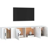 vidaXL Komplet TV omaric 3-delni bel inženirski les | Shoptok.si