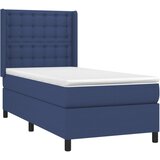  box spring s madracem LED plavi 90x190 cm od tkanine | shoptok.hr