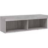  6-dijelni zidni TV elementi s LED svjetlima boja sivog hrasta | shoptok.hr