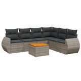  7-dijelni set vrtnih sofa sivi od poliratana | shoptok.hr