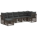 vidaXL Vrtna sedežna garnitura 7 pcs Siva poli ratan, (5000271522) | Shoptok.si