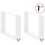  Noge za klub stolić U-oblik 2 kom Bijele 50 x (30-31) cm Čelik | Eponuda.com