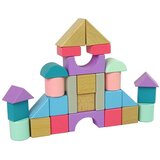 Montessori drveni set s blokovima pastelnih boja, 28 kom. | shoptok.hr