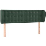 vidaXL Uzglavlje s ušima tamnozeleno 147x23x78/88 cm baršunasto Cijene