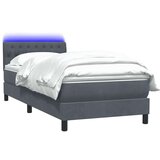 vidaXL Box Spring krevet s madracem tamno sivi 80x210 cm baršun | shoptok.hr