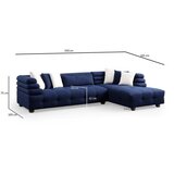 Atelier Del Sofa ugaona garnitura boston right night blue