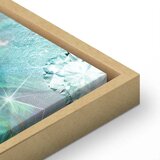  Slika - Turquoise Leaves (1 Part) Wide 120x80 U prirodnom drvenom okviru | shoptok.hr