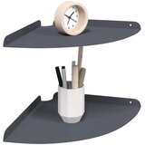  Lebdeća polica s policom 2 pcs Antracit 30 x 30 x 2 cm | shoptok.hr